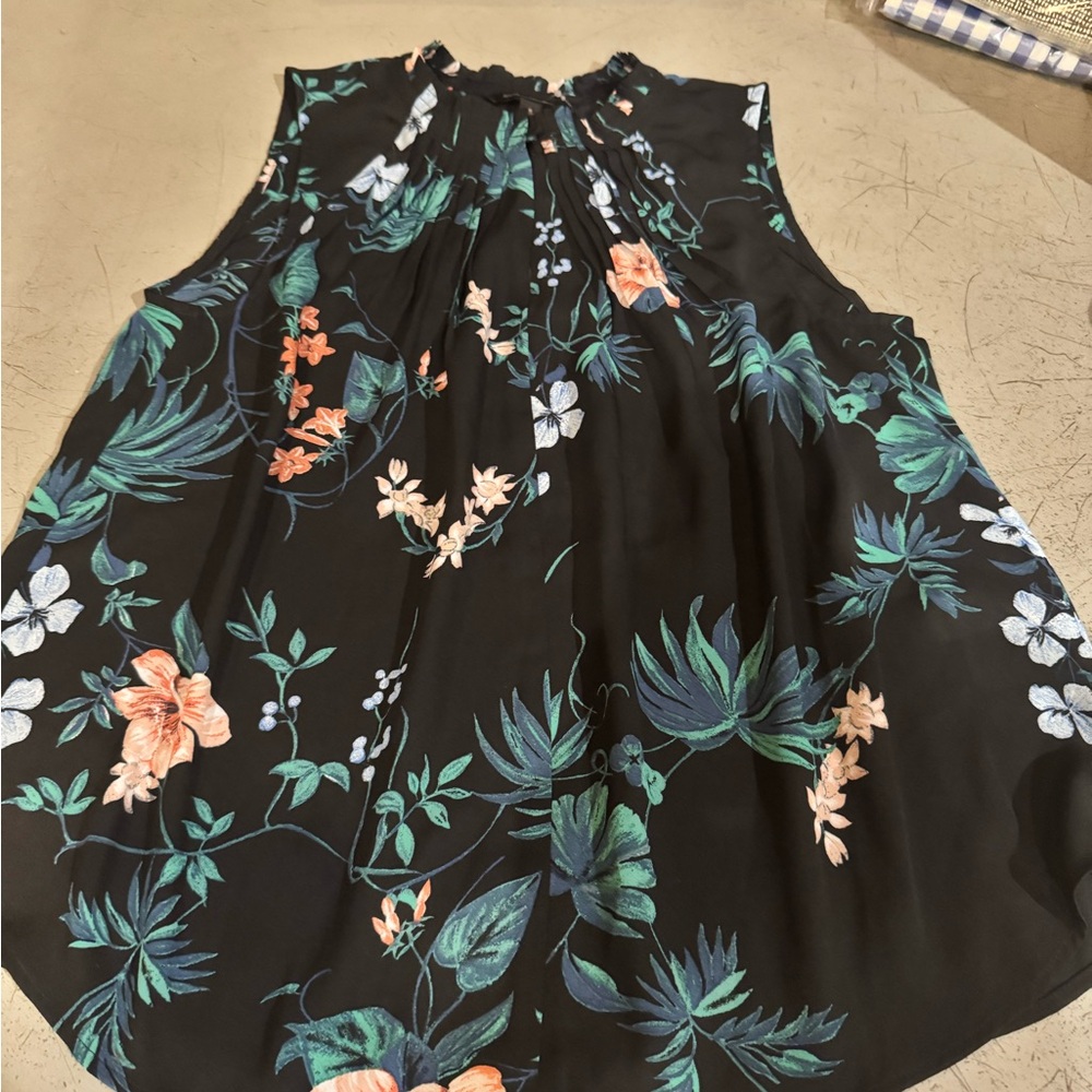 Banana Republic Black Floral Blouse